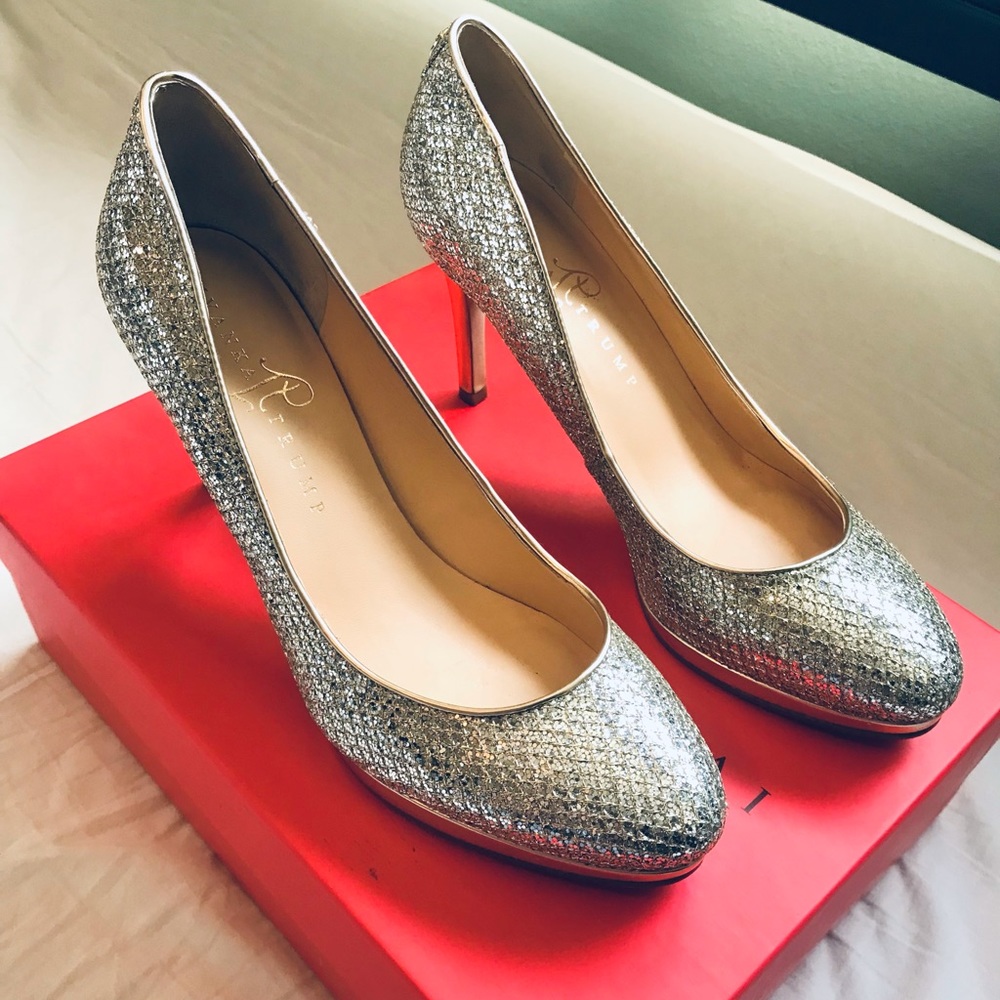 Ivanka Trump Sophia Gold Silver Pump